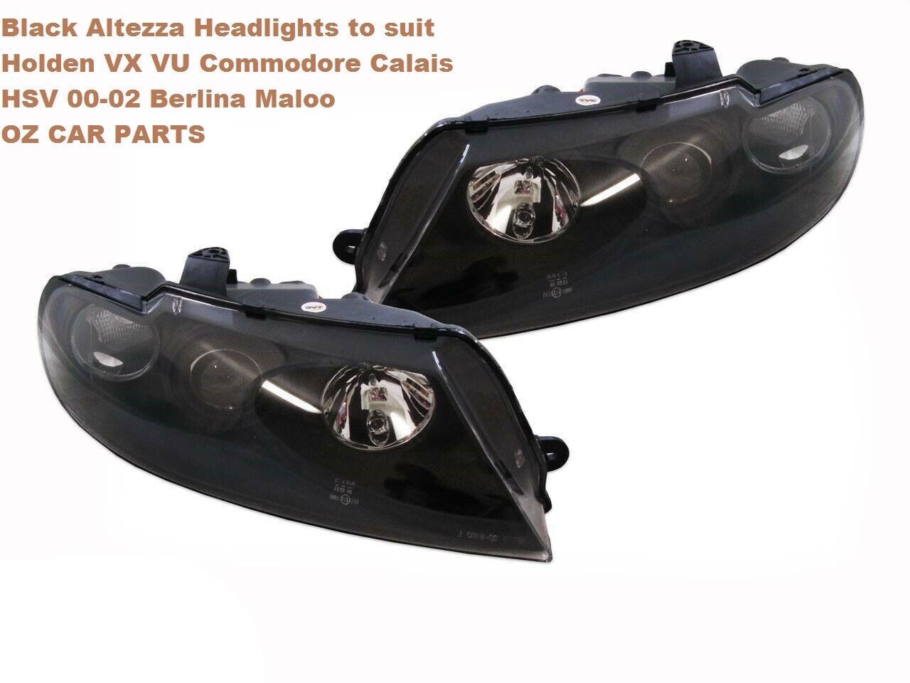 Black Headlights Holden COMMODORE VX VU Calais Maloo Berlina LEFT AND RIGHT PAIR