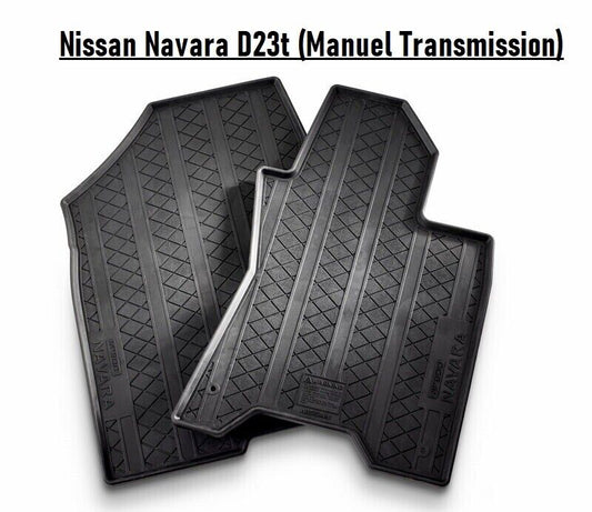 BRAND new FRONT RUBBER FLOOR MATS For Nissan Navara D23t (Manuel Transmission)