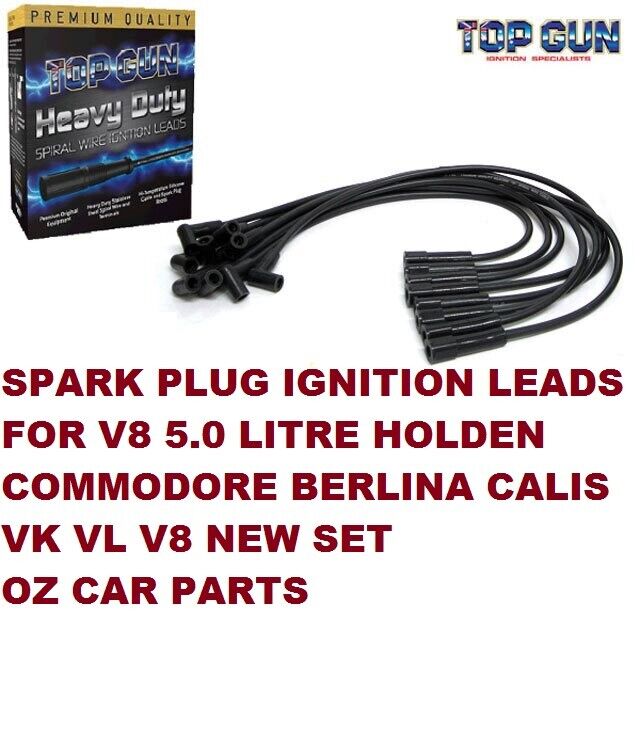 SPARK PLUG IGNITION LEADS FOR V8 HOLDEN 5.0L VK BERLINA CALAIS V8 COMMODORE NEW