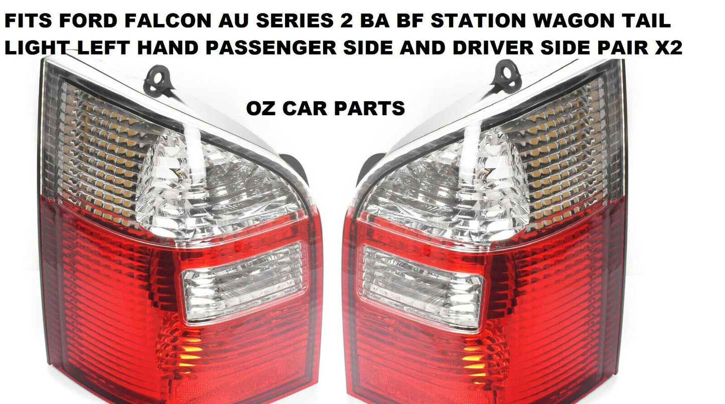 FOR FORD FALCON BA BF STATION WAGON TAIL LIGHTS PAIR TAILLIGHTS LAMP WAGON NEW