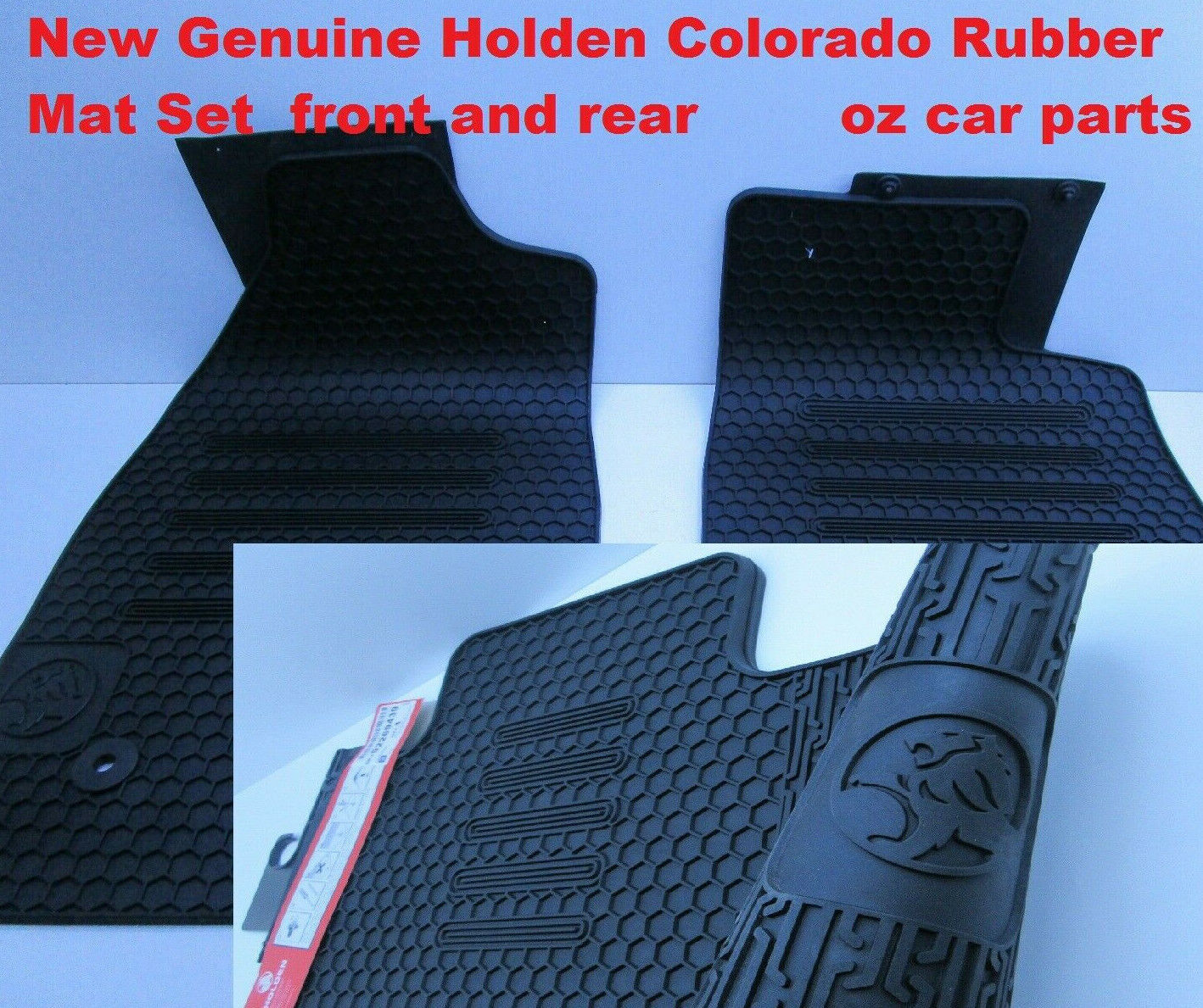 GENUINE FLOOR MATS FRONT AND BACK Holden Colorado Rubber FULL RG COLORADO NEW