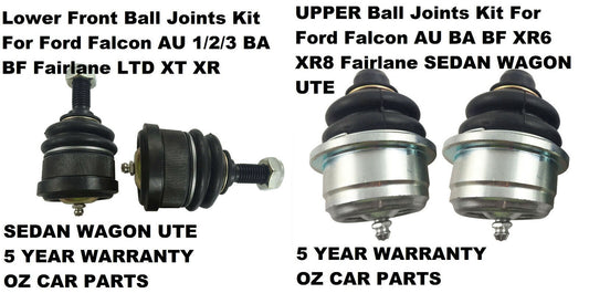 Upper+Lower Front Ball Joints Kit X4 For Ford Falcon AU 1/2/3 BA BF Fairlane LTD