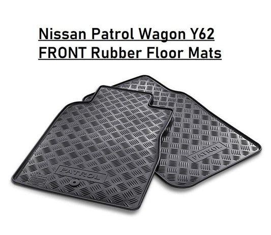 For Nissan Patrol Wagon Y62--FRONT Rubber Floor Mats--GENUINE MATS