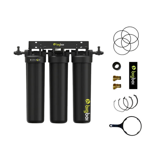 BigBoi D-IONIZR2 Water Filtration System 3 Filter with Built-in Bypass Valve