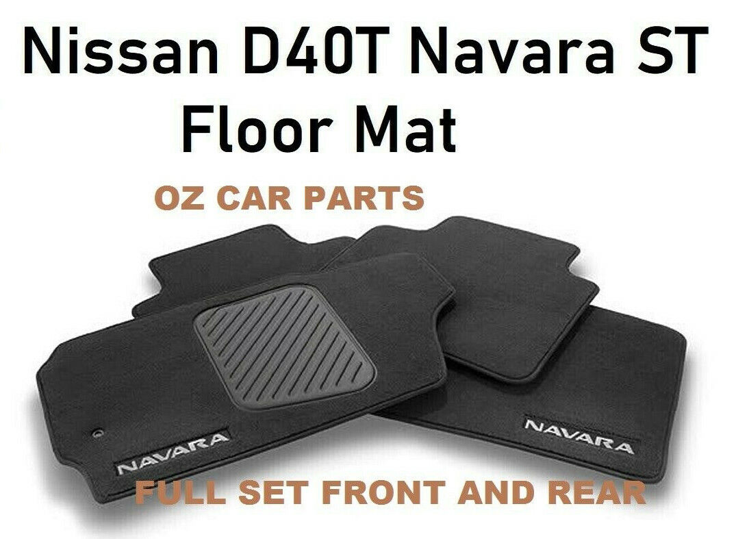 Floor Mat Set FRONT AND REAR FLOOR MATS genuine For Nissan D40T Navara ST NEW