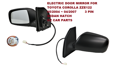 LEFT SIDE DOOR MIRROR FOR TOYOTA COROLLA SEDAN HATCH 2004-2007 ZE122 3PIN NEW