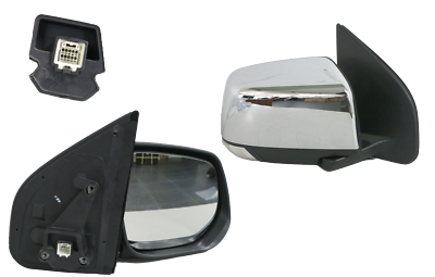 DRIVER SIDE CHROME DOOR MIRROR FOR HOLDEN COLORADO RG 2012-2020 WITH LIGHT 6 PIN