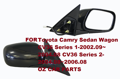 DRIVER SIDE DOOR MIRROR FOR TOYOTA CAMRY CV36 2002-2006 BLACK COLOUR 3 PIN NEW