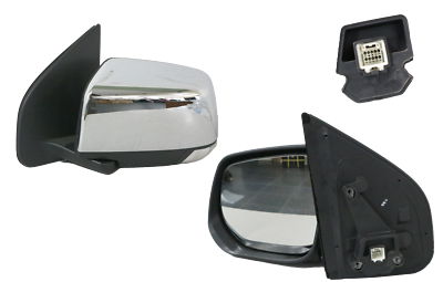 LEFT SIDE CHROME DOOR MIRROR FOR HOLDEN COLORADO RG 2012-2020 WITH LIGHT 6 PIN