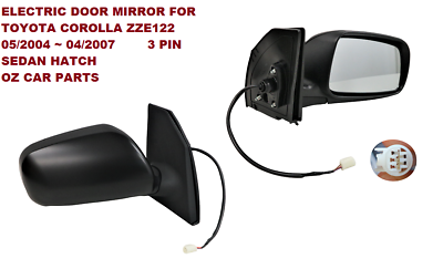 DRIVER SIDE DOOR MIRROR FOR TOYOTA COROLLA SEDAN HATCH 2004-2007 ZE122 3PIN NEW