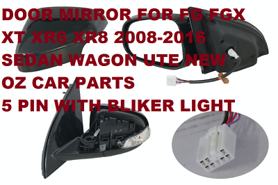 PASSENGER SIDE DOOR MIRROR FOR FORD FALCON FG UTE COMPLETE WITH BLINKER LIGHT