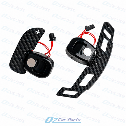 Carbon Fiber Magnetic Replacement Paddle Shifters (OEM Fit) for Mercedes Benz AMG A35 A45 W177 C63 W205 AMG GT GT63 C190 R190 X290 & A B C CLA CLS E GLA G GLB GLC GLE GLS S SL SLC