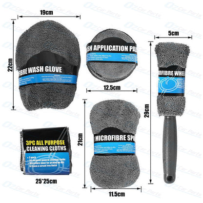 OCP 9PC Microfibre Car Cleaning Kit