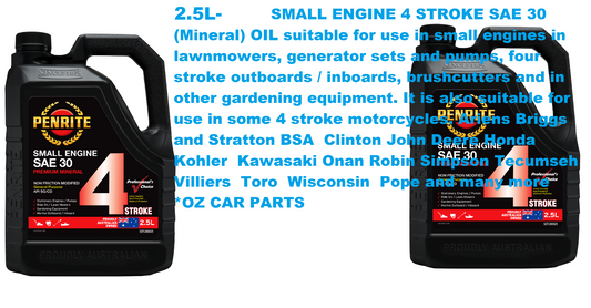 2.5-LITRE SMALL ENGINE 4-STROKE OIL FOR Toro Wisconsin Pope and many more