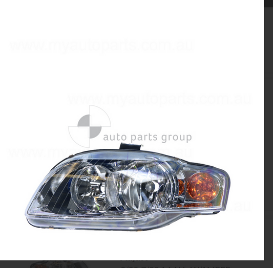 NEW PASSENGER LEFT HEADLIGHT FOR AUDI A4 3/2005-7/2009 ALL WITH AMBER INDICATOR