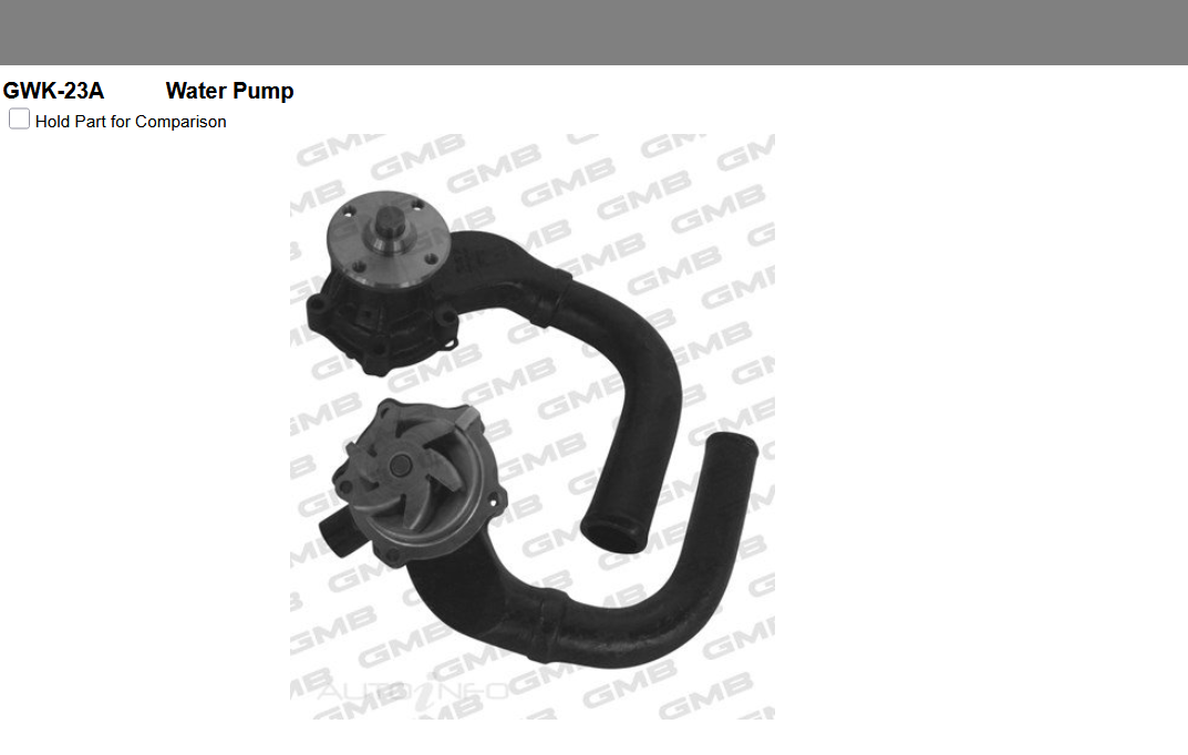 GENUINE GMB WATER PUMP+GASKET+SILICONE FOR Kia TRUCK Ceres 2.4L 1997-2000