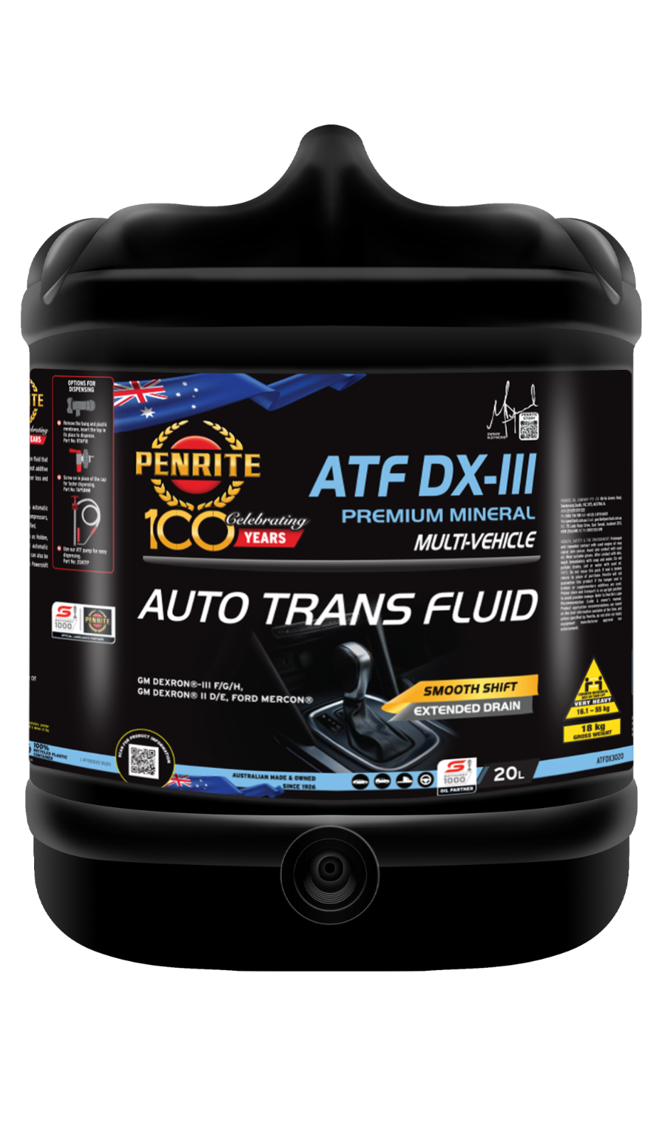 20-Litre-Automatic Transmission Oil PENRITE ATFDX3020 ATF DX-III (Mineral)