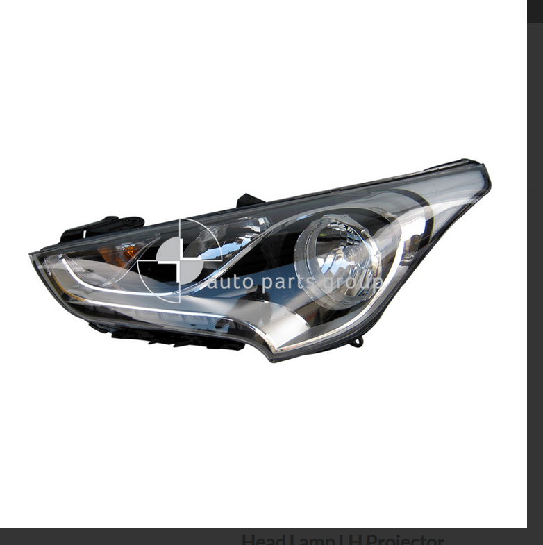 GENUINE LEFT HEADLIGHT FOR HYUNDAI VELOSTER FS 12/11-12/17 BASE REFLECTOR TYPE