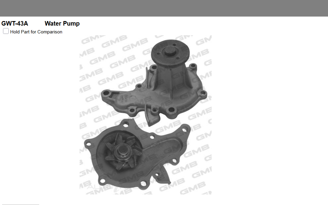 GENUINE GMB WATER PUMP+GASKET+SILICONE FOR TOYOTA COROLLA AL21R AL20R 1.5L