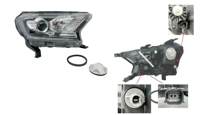 NEW RIGHT HEADLIGHT LAMP FOR FORD RANGER PX SERIES 2/3 06/2015 ~ 12/2022