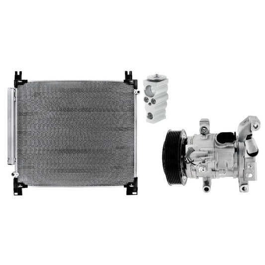 AC AIR CONDENSER + COMPRESSOR + TX VALVE KIT FOR TOYOTA HILUX GUN 2.4L-2.7L DSL