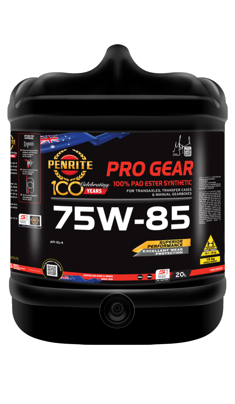 20-Litre manual gearboxe transaxle and transfer case PRO GEAR 75W-85 *PENRITE*