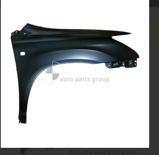 GENUINE RIGHT FRONT GUARD FOR LEXUS 2/2003 - 1/2006 INDICATOR HOLE TYPE