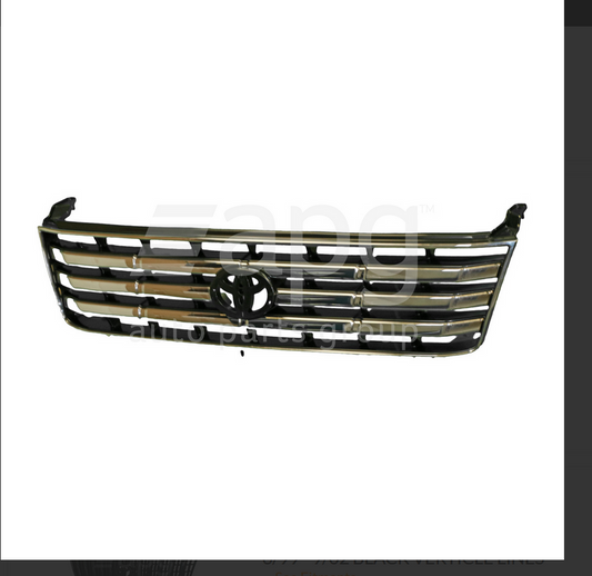 GENUINE FRONT GRILLE FOR TOYOTA PRADO-J95 6/1999-9/2002 CHROME HORIZONTAL LINES