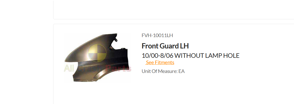 NEW LEFT FRONT GUARD FOR FORD TRANSIT 10/2000-8/2006 WITHOUT LAMP HOLE ...