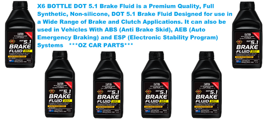 X6 BOTTLE DOT 5.1 Brake Clutch Oil Fully Synthetic PENRITE DOT5.1 Fluid DOT-5.1