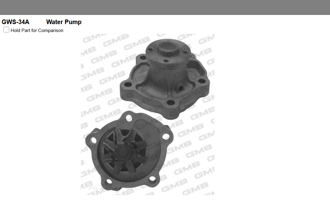 GENUINE GMB WATER PUMP+GASKET+SILICONE FOR Suzuki S-Cross 1.6L JY (AKK 416)