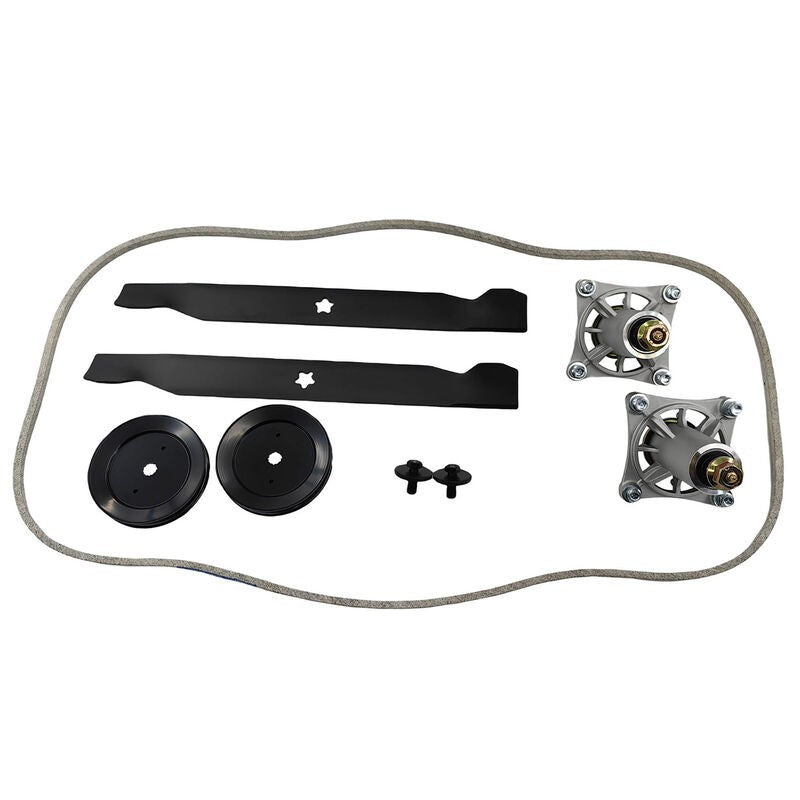 Deck Rebuild Kit Fit For 42" Husqvarna Craftsman Spindles Belt Pulley Blades