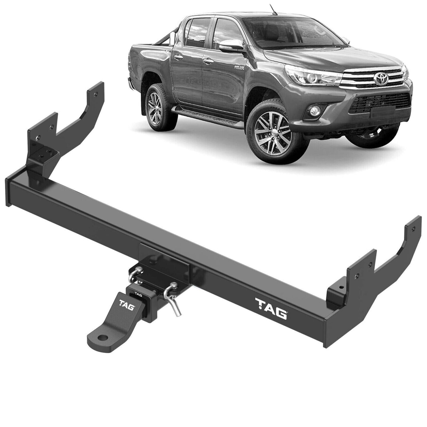 TAG Heavy Duty Towbar for Toyota Hilux - Cab Chassis & Style Side No Bumper (04/