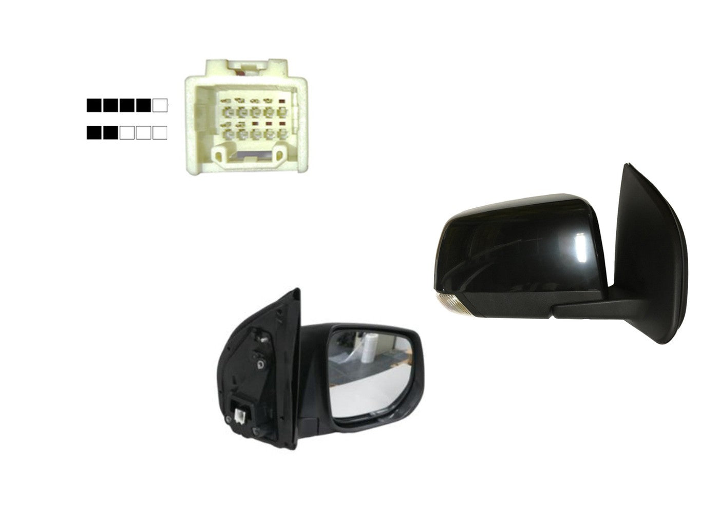 NEW RIGHT SIDE DOOR MIRROR FOR HOLDEN COLORADO & /7/ TRAILBLAZER 6-PIN SERIES-2