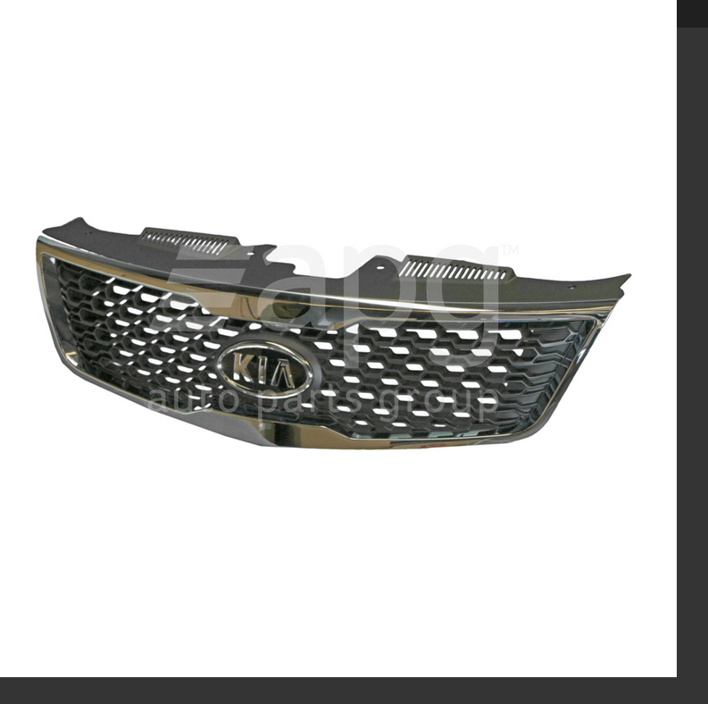 GENUINE FRONT GRILLE FOR KIA CERATO 8/2010-3/2013 5-DOOR BLACK/CHROME