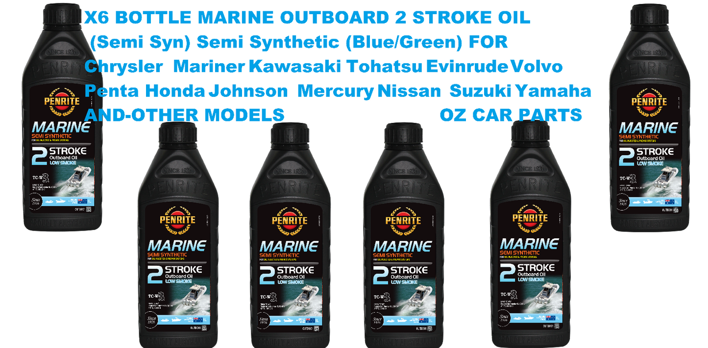X6 BOTTLE MARINE OUTBOARD 2 STROKE ENGINE OIL FOR Mercury OUTBOARD ALL MODEL