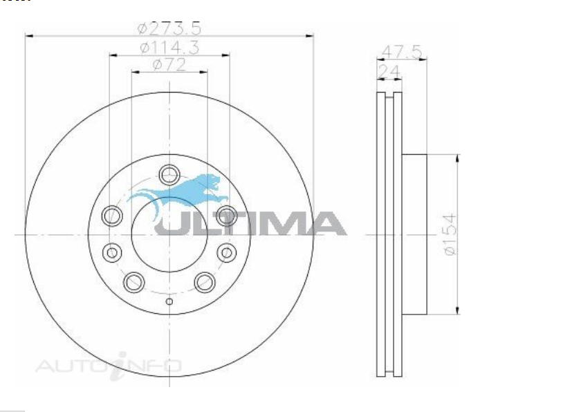 PAIR FRONT Disc Brake ROTOR FOR MAZDA-6 PREMACY 2002-2008 MAZDA6