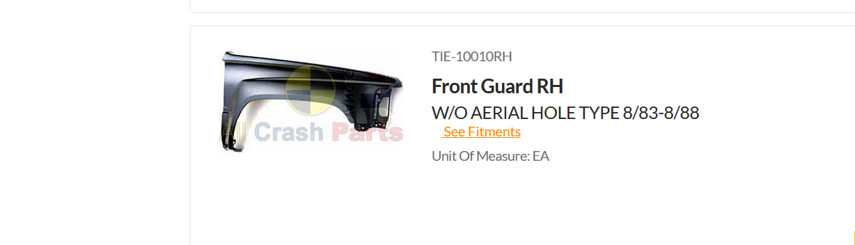 NEW RIGHT FRONT GUARD FENDER FOR TOYOTA HILUX YN63 LN65 8/1983-8/1988