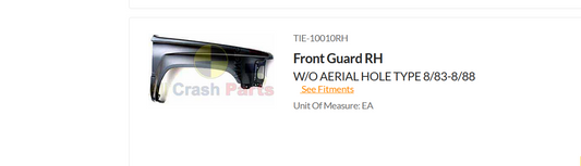 NEW RIGHT FRONT GUARD FENDER FOR TOYOTA HILUX YN63 LN65 8/1983-8/1988