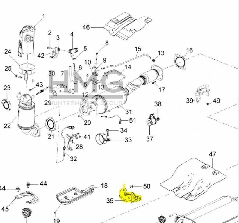 GENUINE DPF Exhaust Bracket FOR HOLDEN COLORADO 2.8L 2017-2020