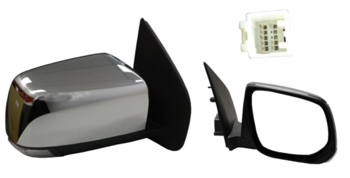 NEW RIGHT SIDE DOOR MIRROR FOR ISUZU D-MAX TFS 11/16-06/20 FOLDING+LIGHT CHROME
