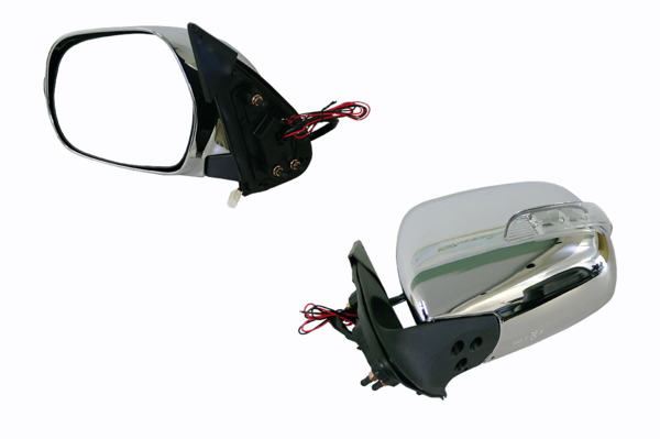 NEW PASSENGER SIDE DOOR MIRROR FOR TOYOTA HIACE TRH/KDH 03/05-11/2013 CHROME+LED