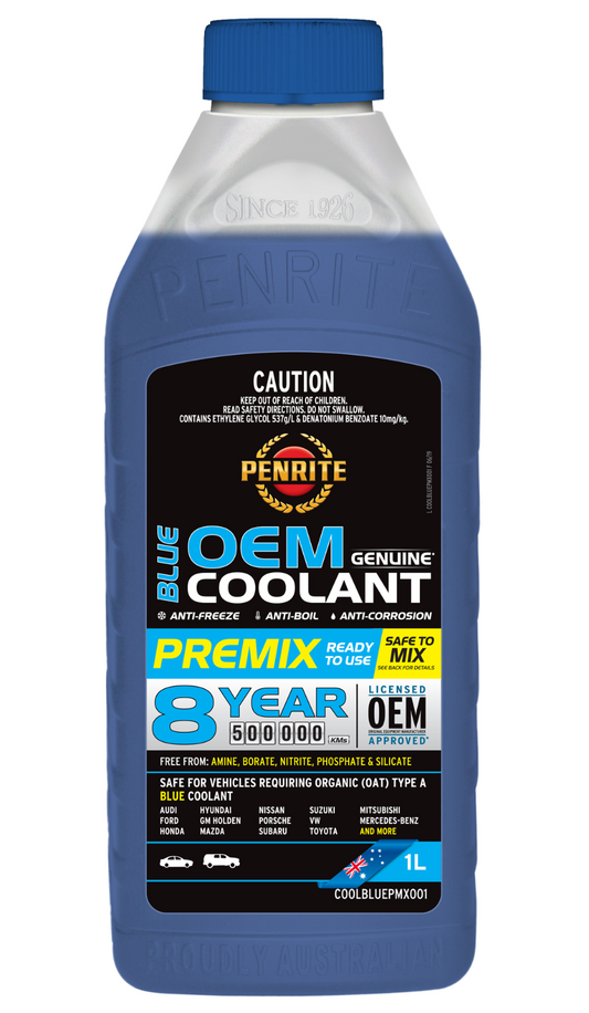 1-Litre BLUE OEM COOLANT PREMIX BLUE Anti-Freeze FOR PENRITE COOLBLUEPMX001