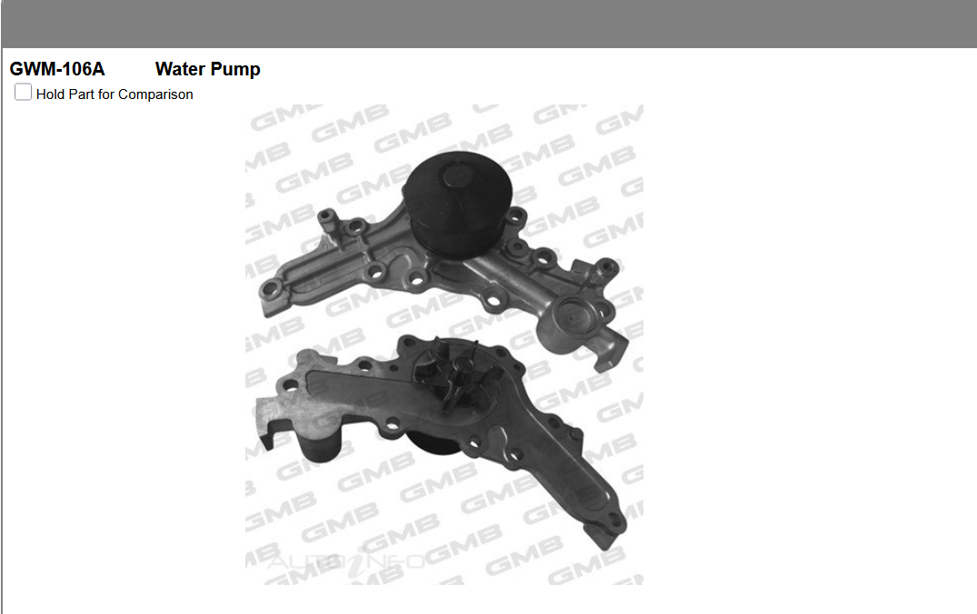GENUINE GMB WATER PUMP+GASKET+SILICONE FOR MITSUBISHI OUTLANDER V6 3.0L 2006-12