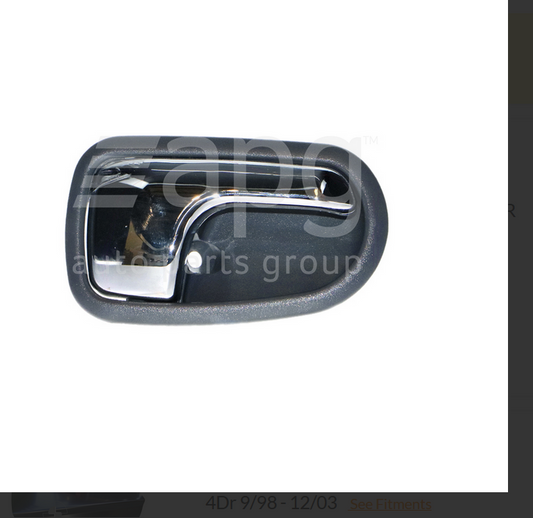 NEW RIGHT FRONT INNER DOOR HANDLE FOR MAZDA 323 BJ 3/2001-12/2003 CHROME GREY