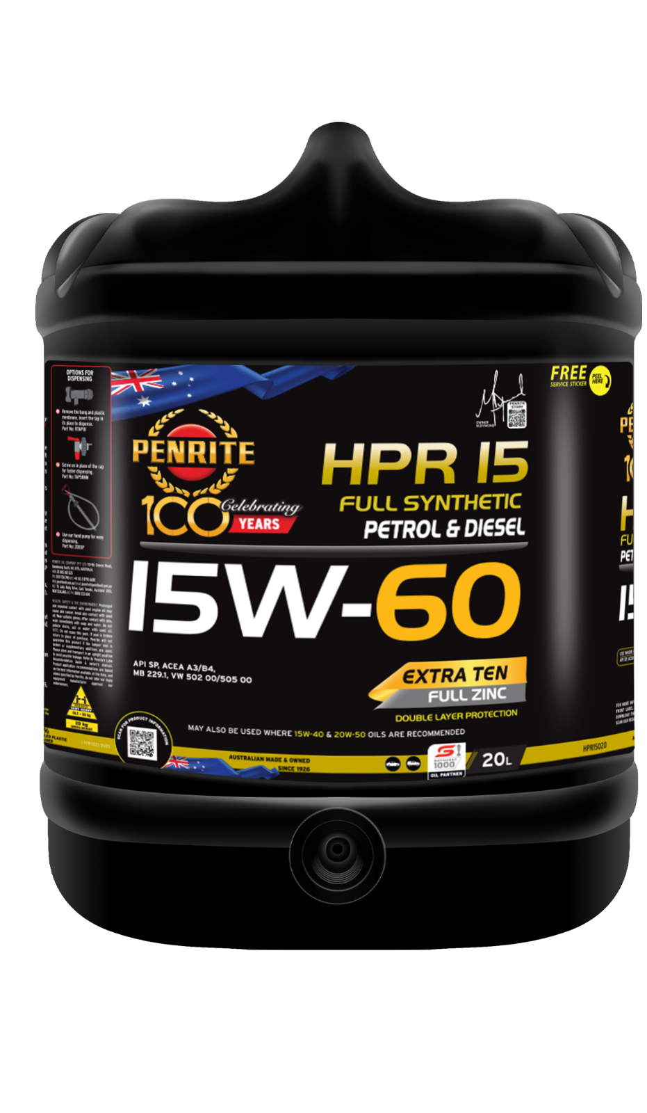 20L ENGINE OIL FOR PETROL DIESEL LPG ENGINE PETROL 15W-60 Full Synthetic