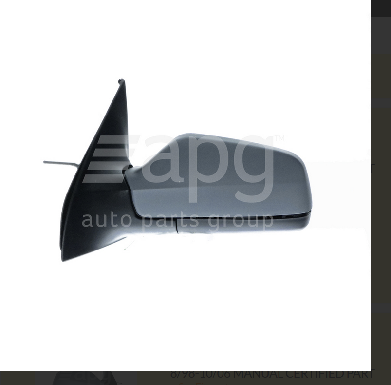 NEW LEFT DOOR MIRROR MANUAL FOR HOLDEN ASTRA 8/1998-10/2006