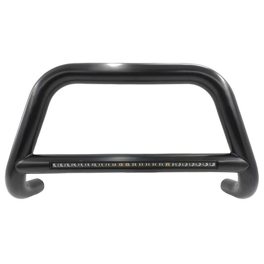 NEW Black Nudge Bar Nudge Bumper For Mitsubishi Triton MN ML 2006-2014 LED Light