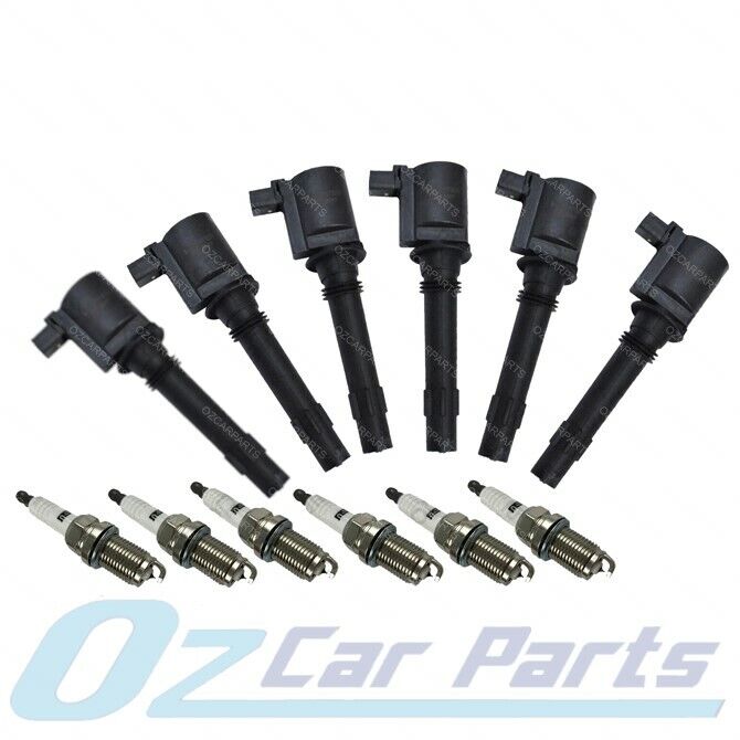 FORD FALCON BA BF PETROL Ignition Coils WITH SPARK PLUGS SEDAN WAGON UTE X6