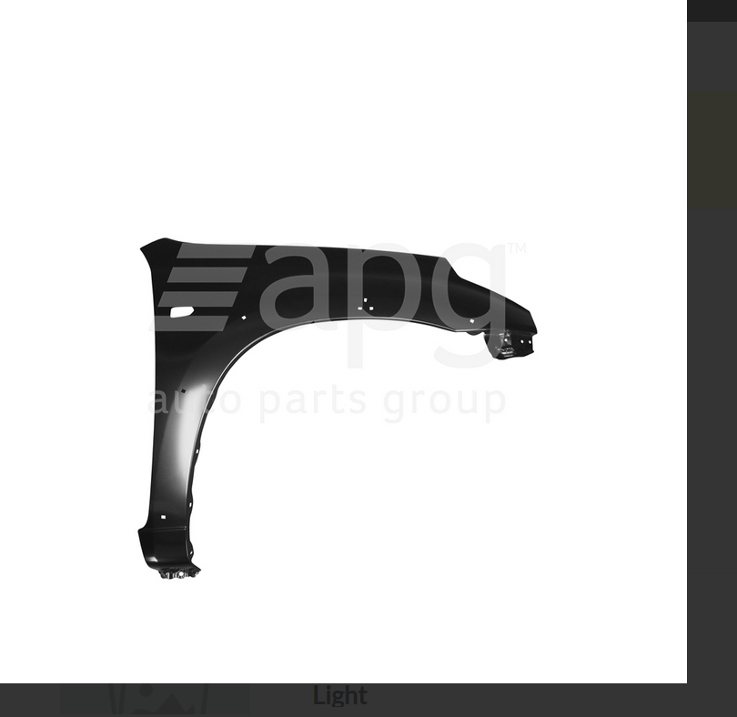 GENUINE RIGHT FRONT GUARD FOR TOYOTA RAV4 W/Lamp Holes W/Flare TYPE- 8/03-10/05